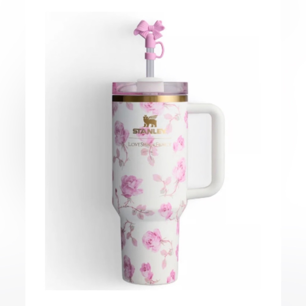 🎀🌸The Stanley x LoveShackFancy Quencher | 40 OZ - Ribbon Rosa🌸🎀